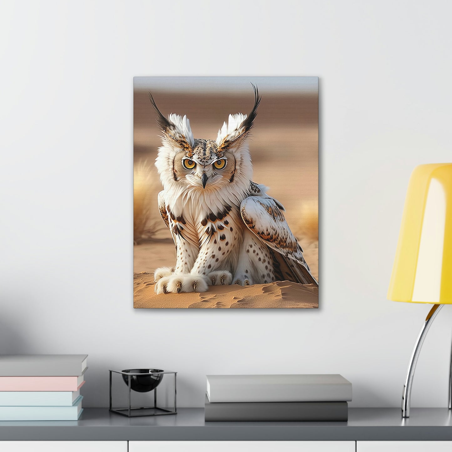 "Lynx Owl" Canvas Stretched, 0.75" - Print