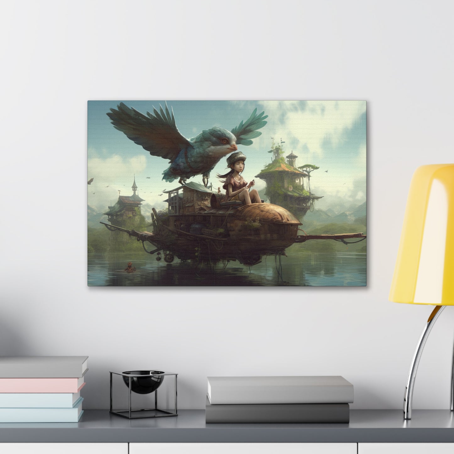 "Flighty Float" Canvas Stretched, 0.75" - Print