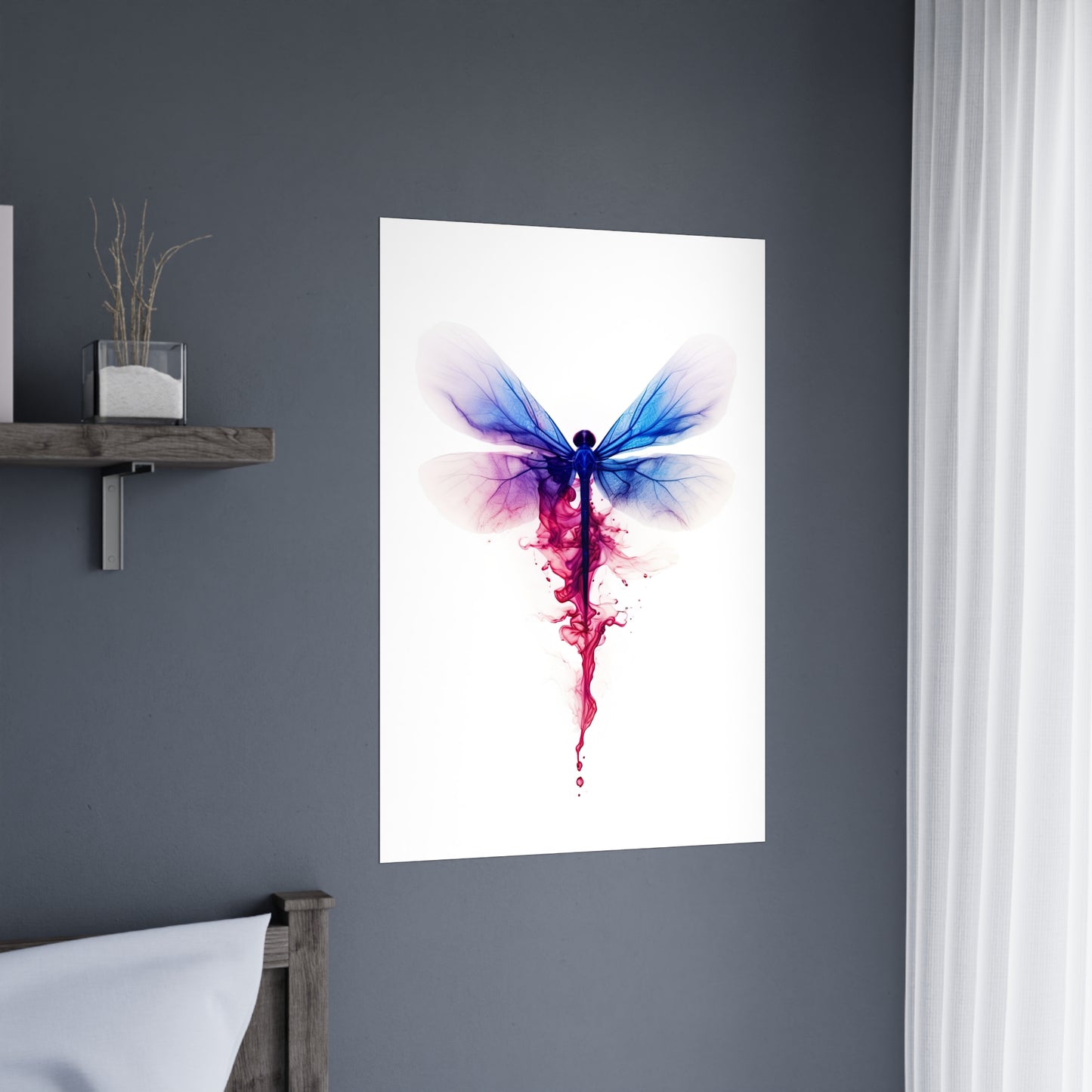 "Inkblot Dragonfly" Poster - Print