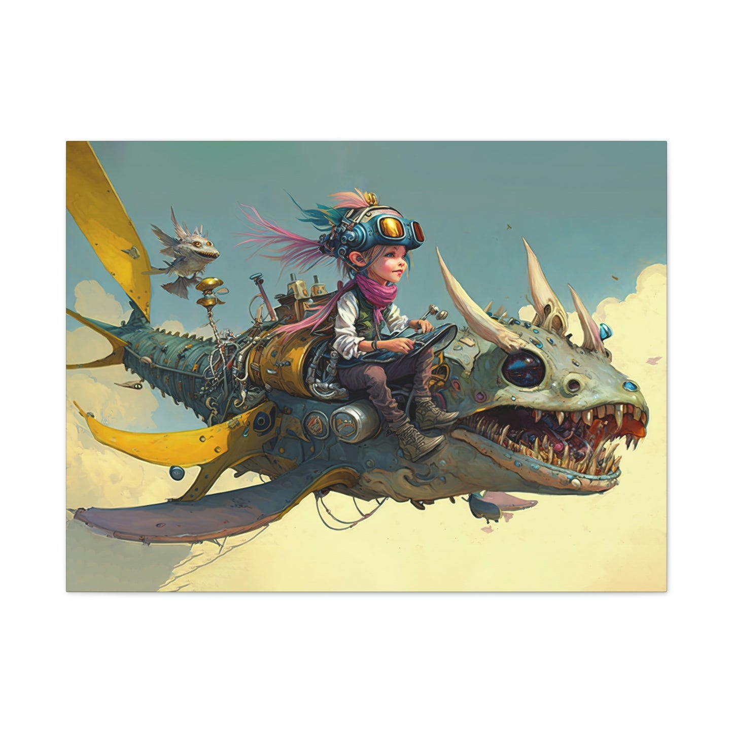 "Junior Sky Pirate" Canvas Stretched, 0.75" - Print