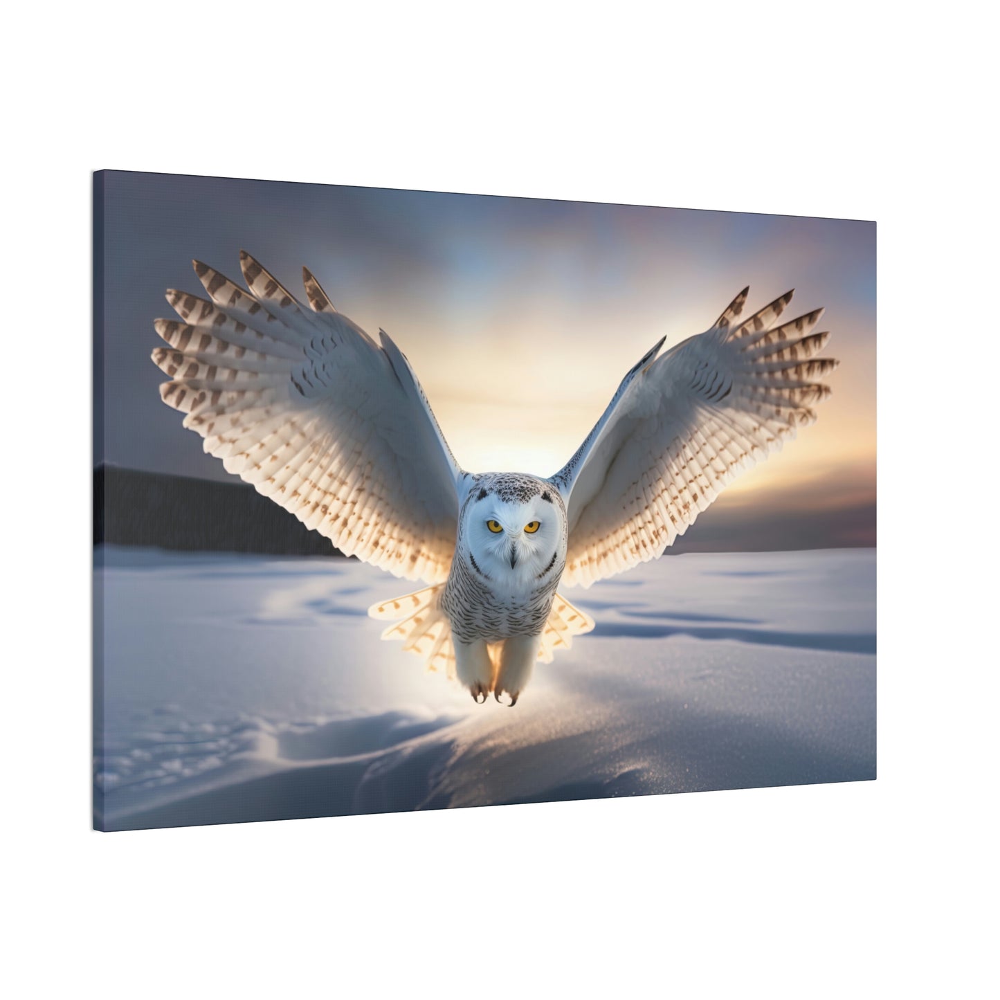 "Snow Owl" Canvas Stretched, 0.75" - Print