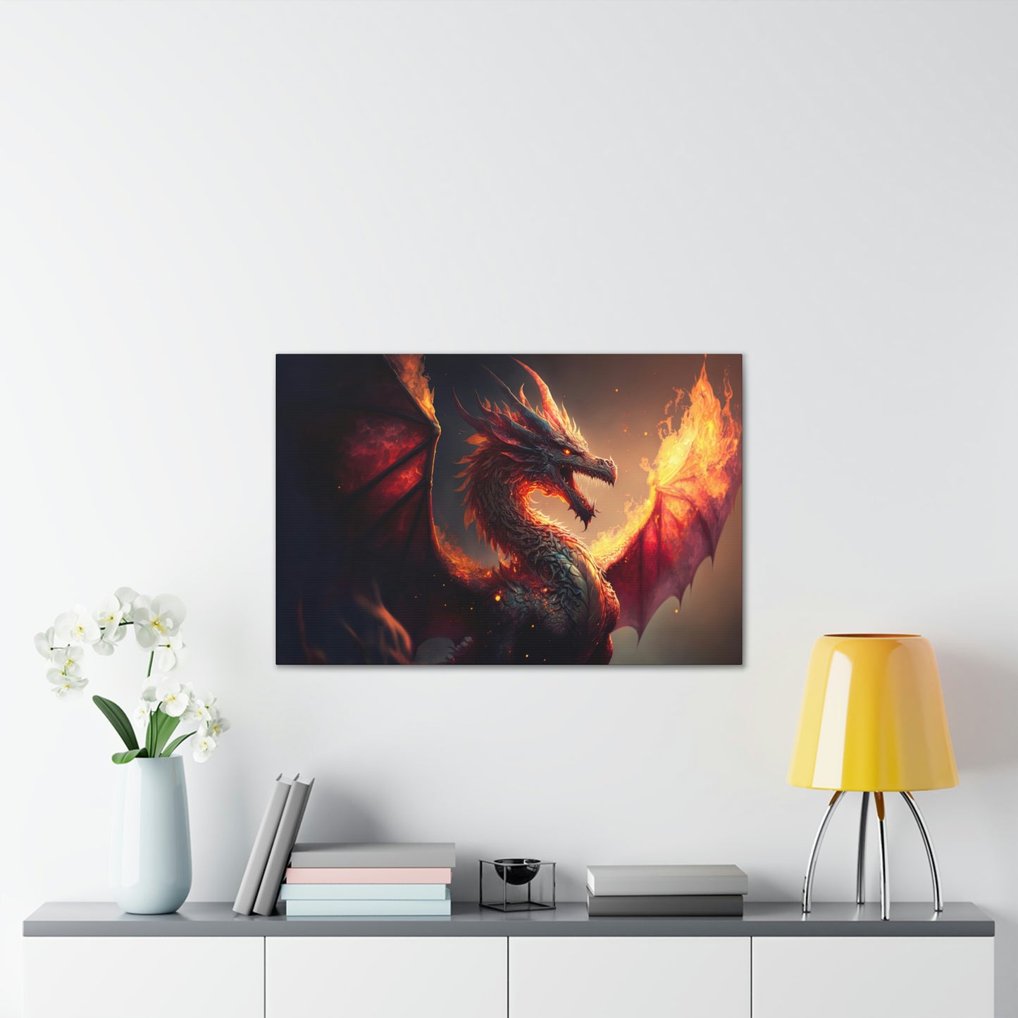 "Fire Dragon" Canvas Stretched, 0.75" - Print