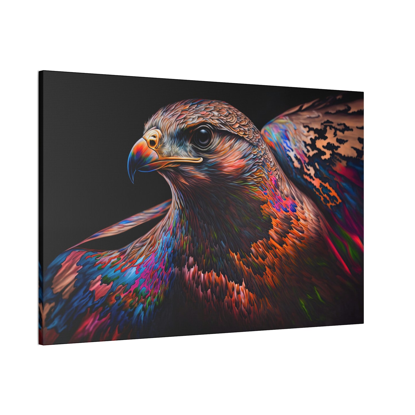 "Fluro Falcon" Canvas Stretched, 0.75" - Print