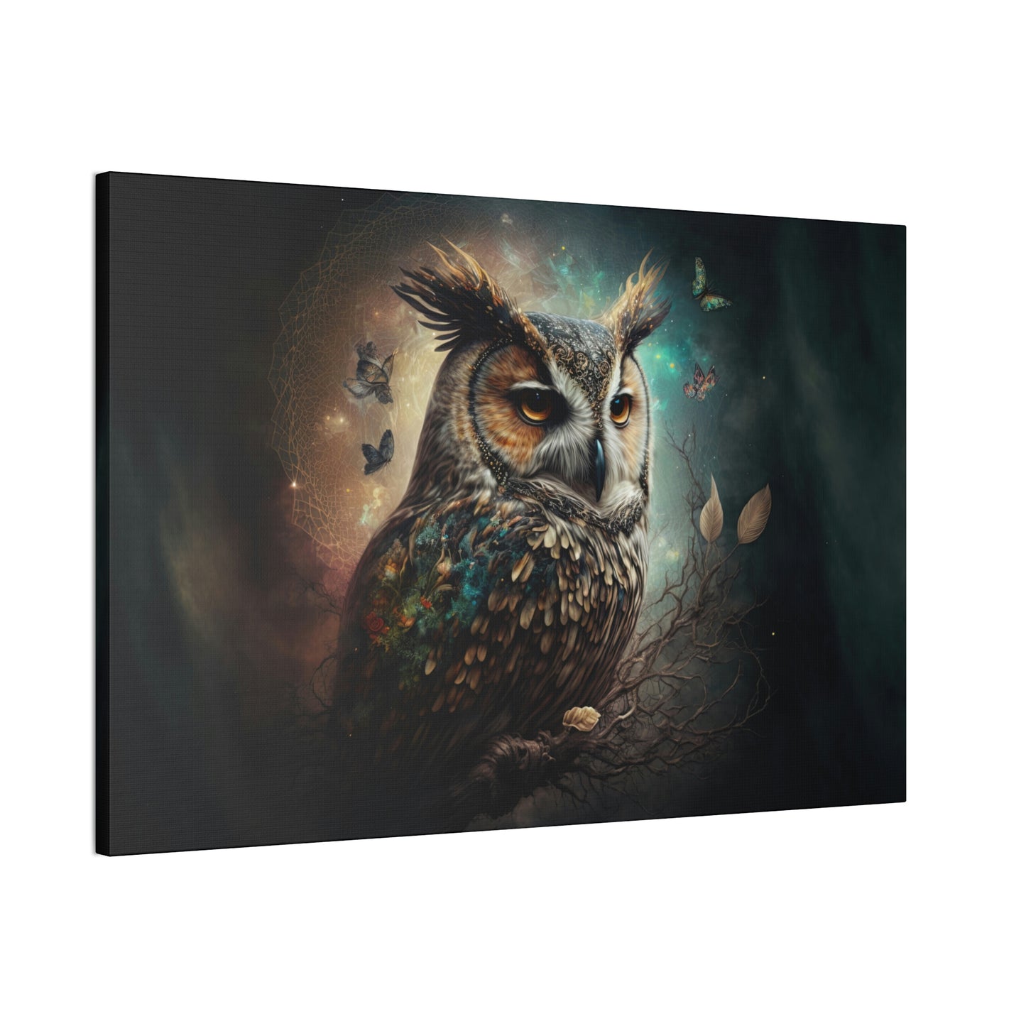 "Forest Spirit owl" Canvas Stretched, 0.75" - Print