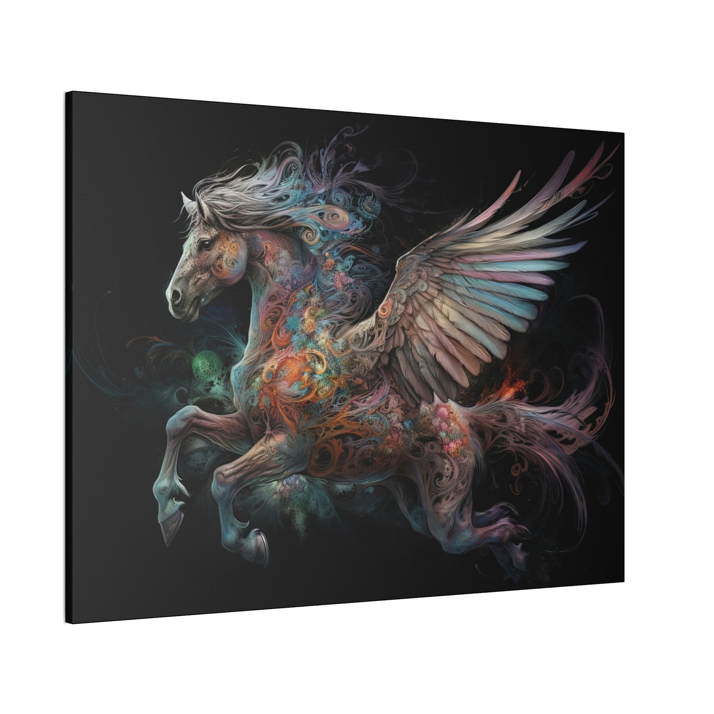 "Rainbow Pegasus" Canvas Stretched, 0.75" - Print