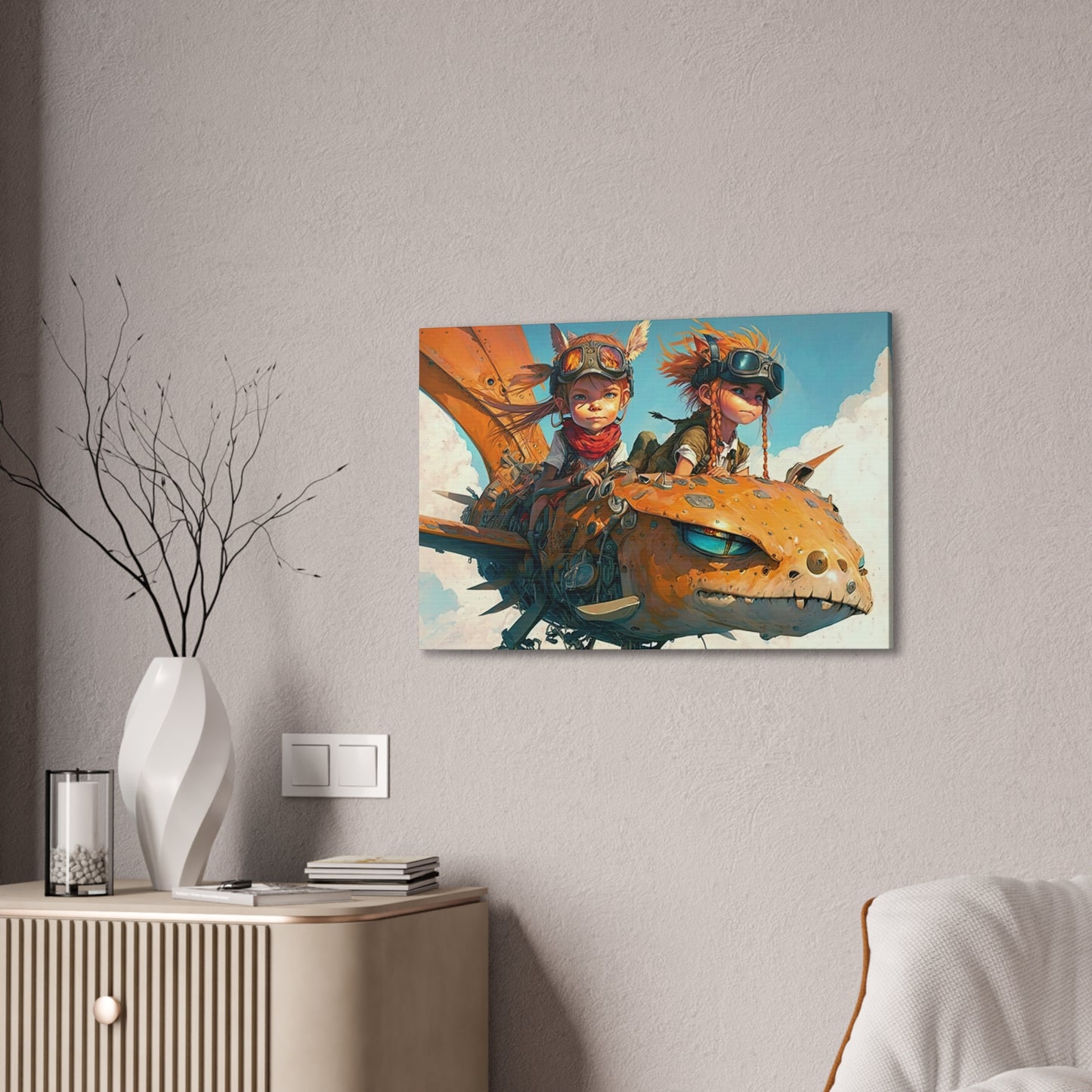 "Thick As Thieves Sky Pirates"  Canvas Stretched, 0.75" - Print