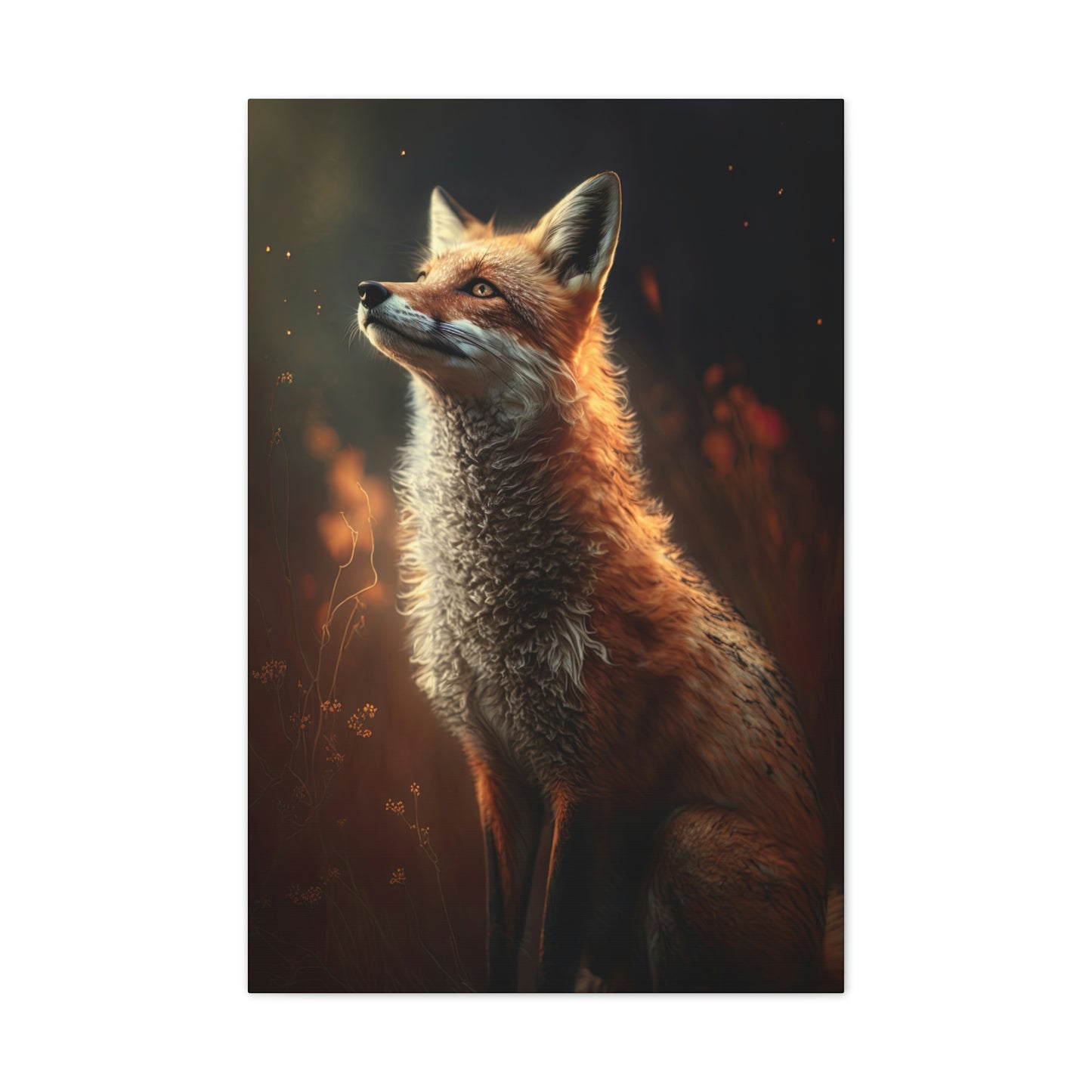 "Wistful Fox" Canvas Stretched, 0.75" - Print