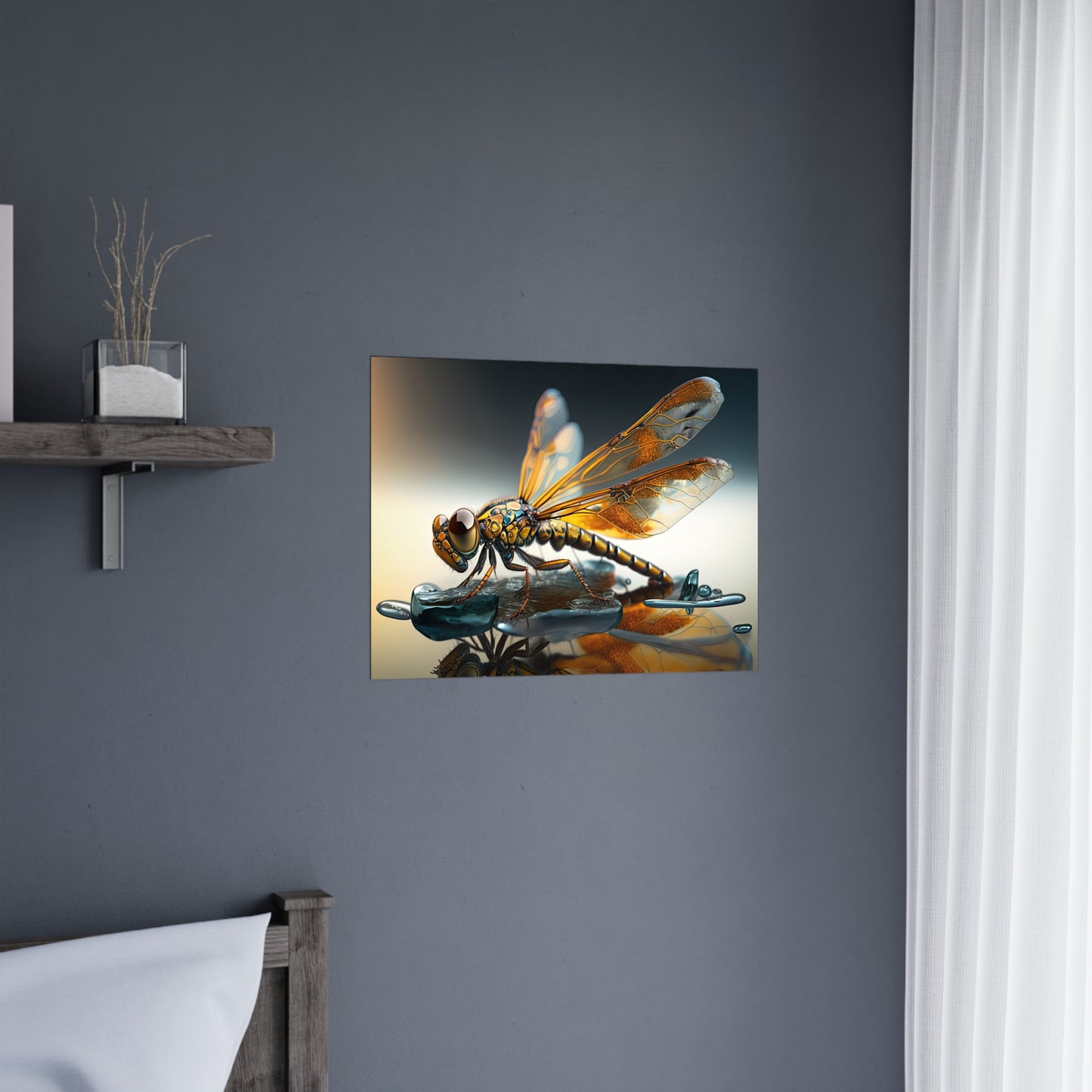 "Amber Dragonfly" Poster - Print