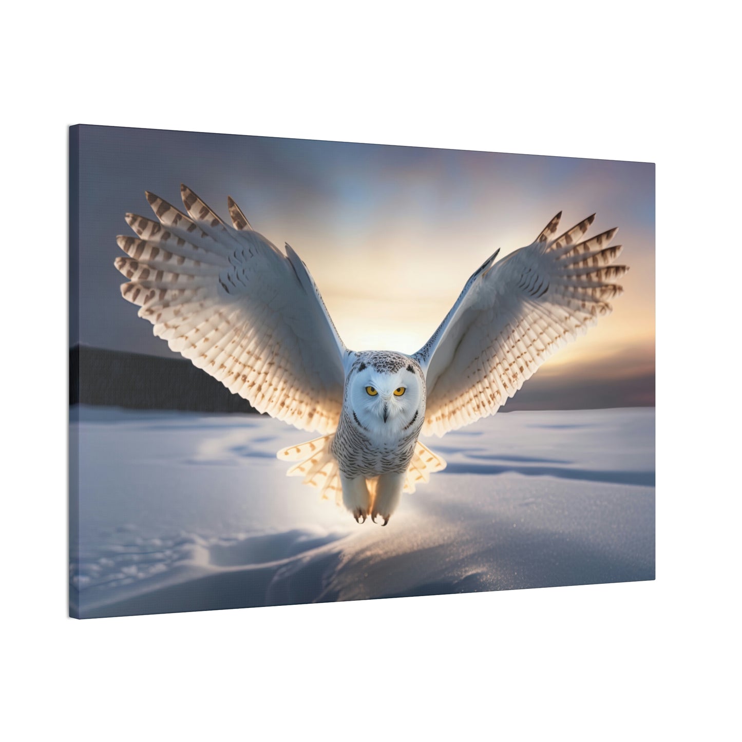 "Snow Owl" Canvas Stretched, 0.75" - Print