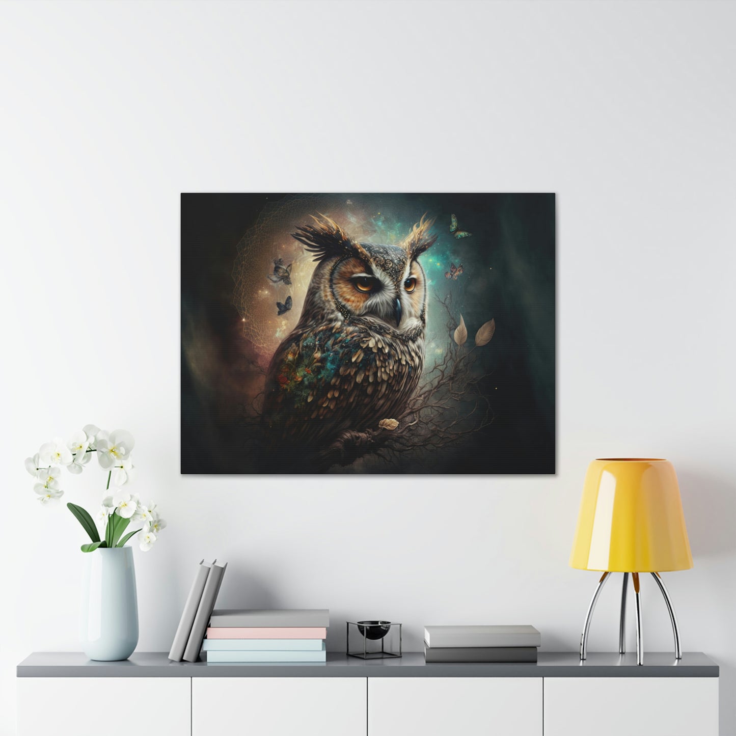 "Forest Spirit owl" Canvas Stretched, 0.75" - Print