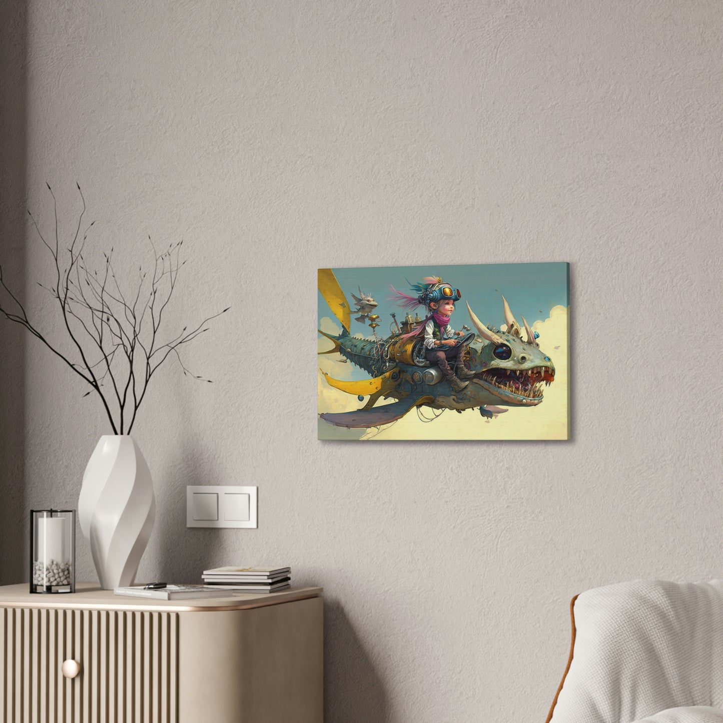 "Junior Sky Pirate" Canvas Stretched, 0.75" - Print