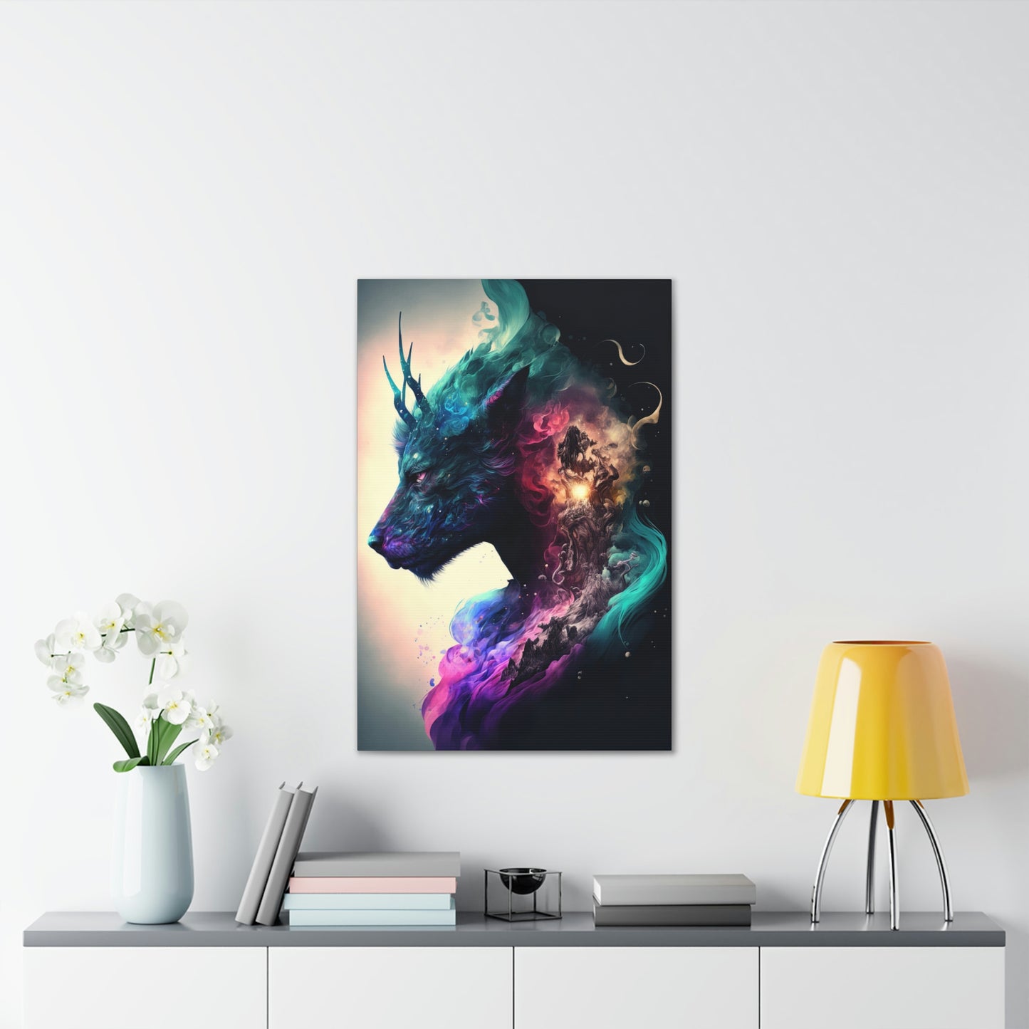 "Cervitaur Deity" Canvas Stretched, 0.75" - Print