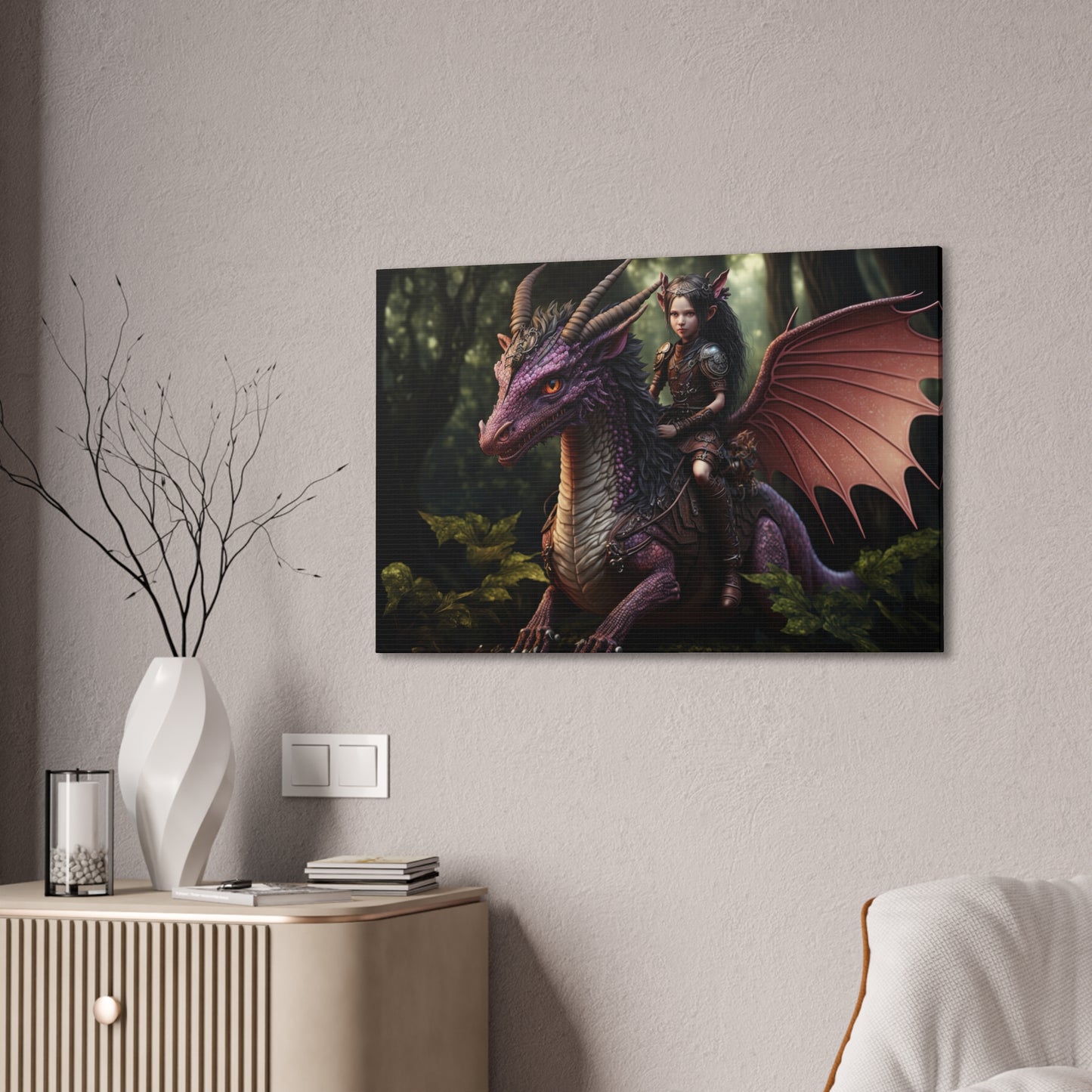 "Dragon Fairy Scout" Canvas Stretched, 0.75" - Print