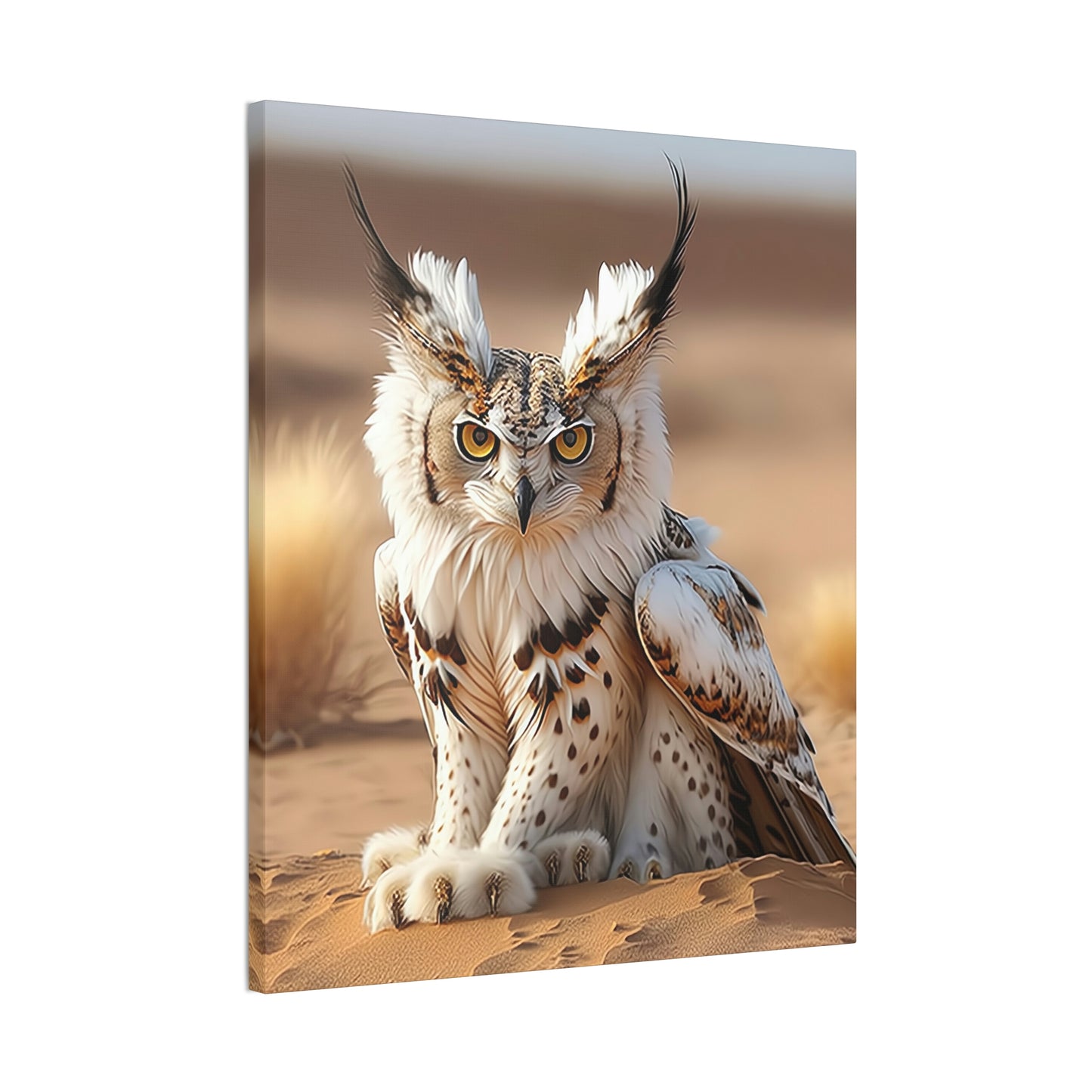 "Lynx Owl" Canvas Stretched, 0.75" - Print