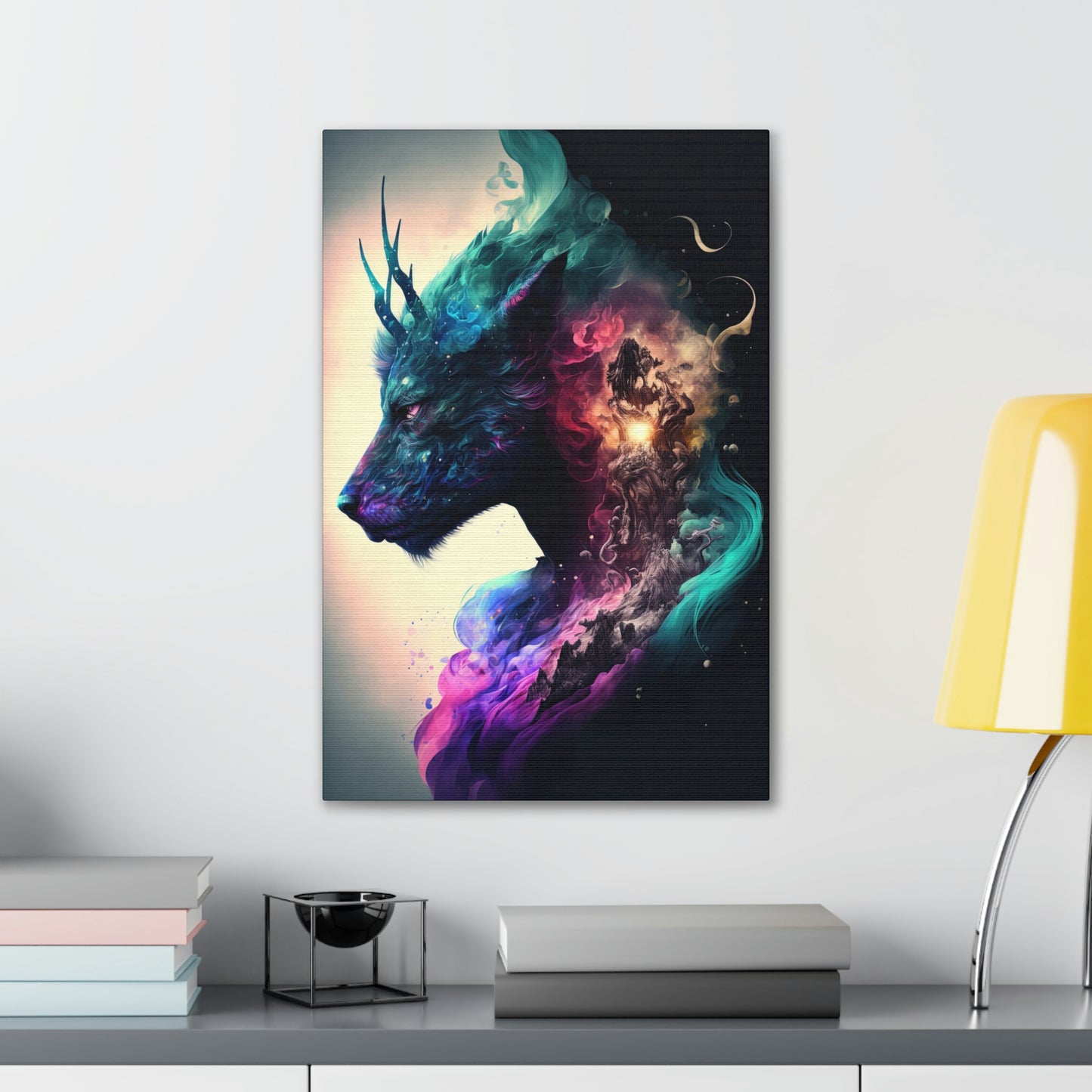 "Cervitaur Deity" Canvas Stretched, 0.75" - Print