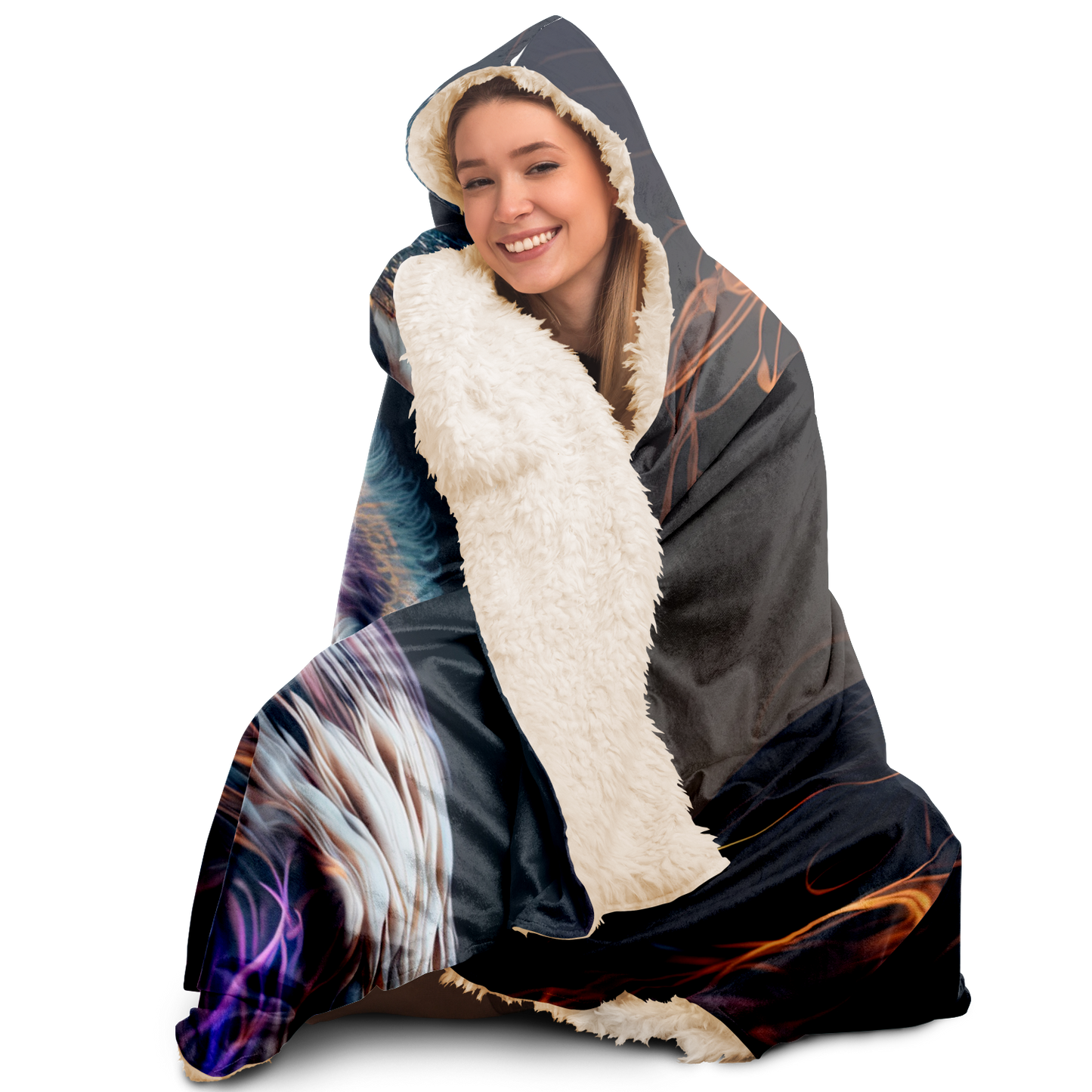 Ethereal Owl Hooded Blanket - AOP