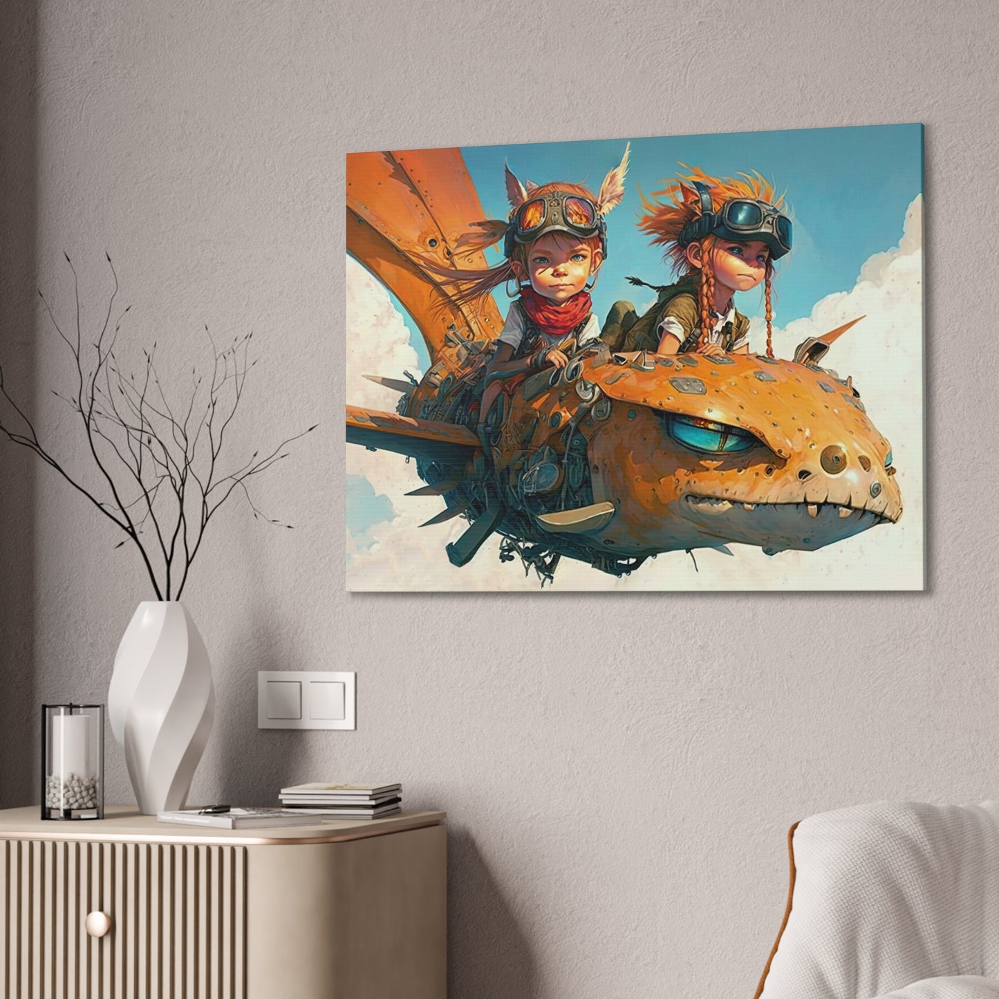 "Thick As Thieves Sky Pirates"  Canvas Stretched, 0.75" - Print