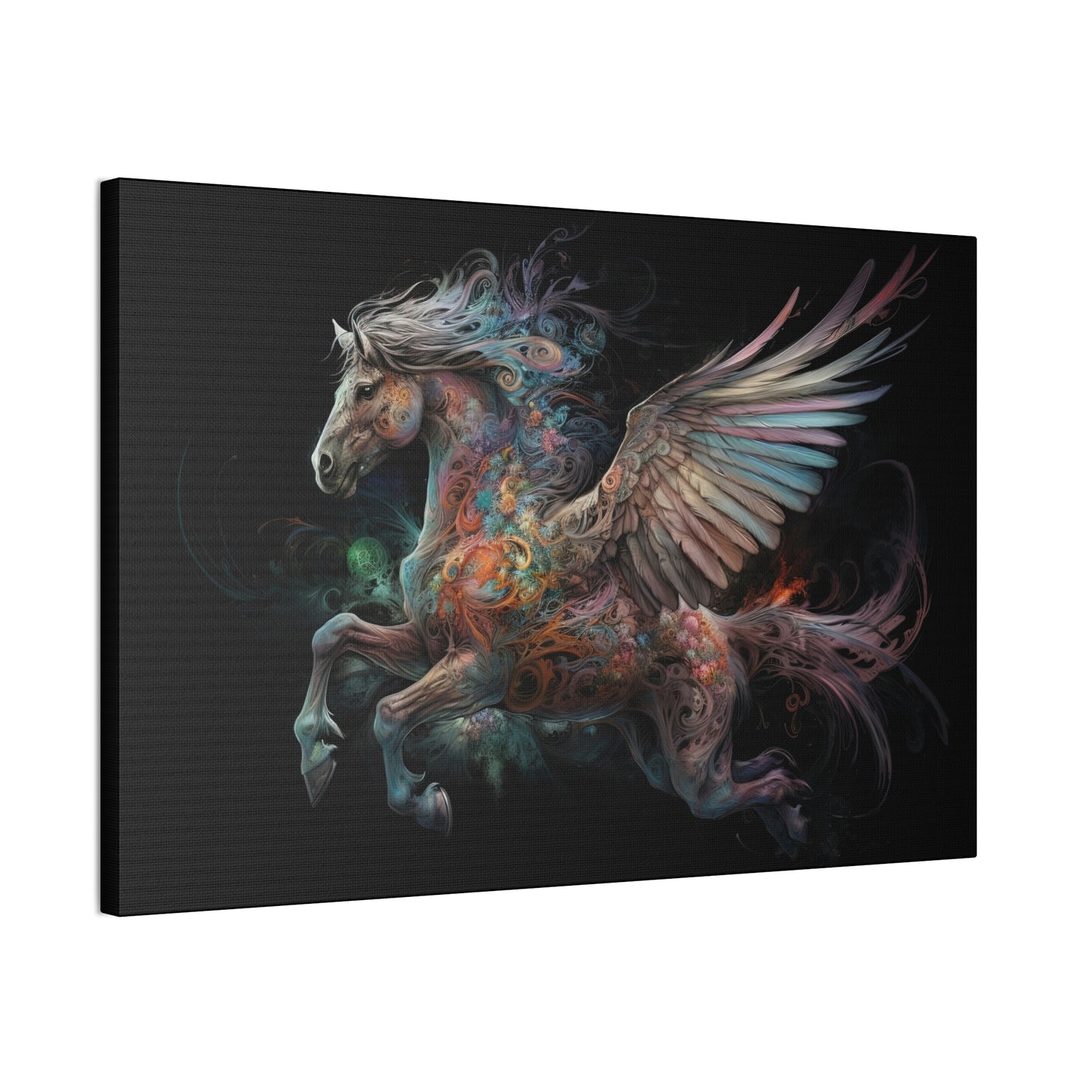 "Rainbow Pegasus" Canvas Stretched, 0.75" - Print