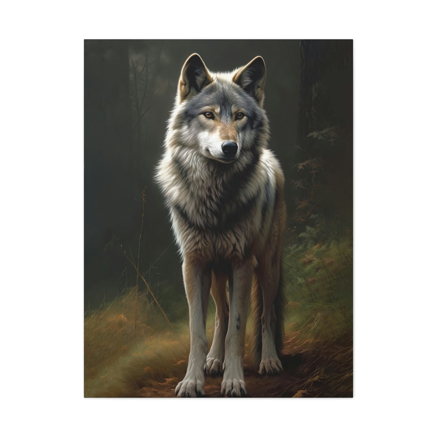 "Spirit Wolf" Canvas Stretched, 0.75" - Print