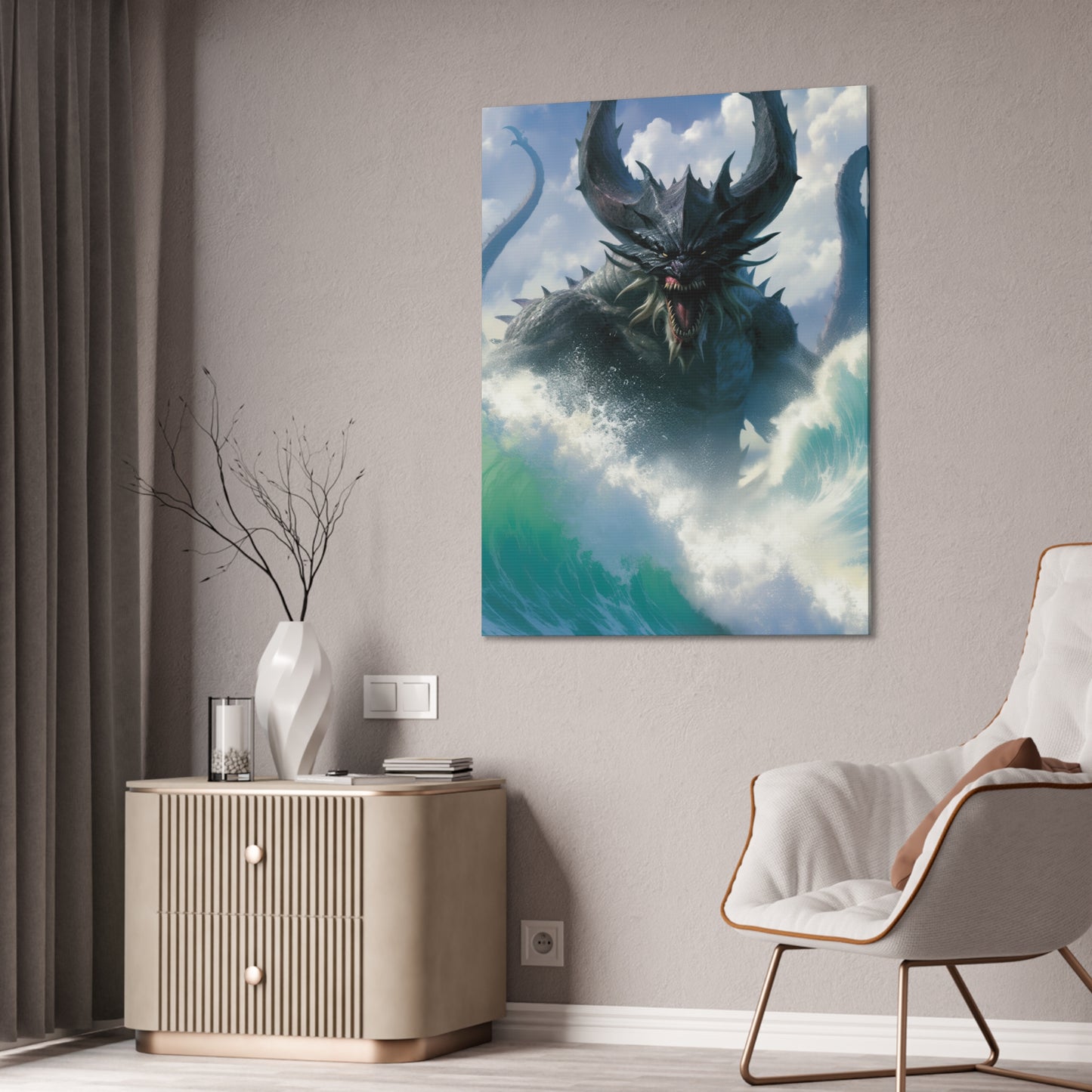 "Wrath Of The Kraken" Canvas Stretched, 0.75" - Print