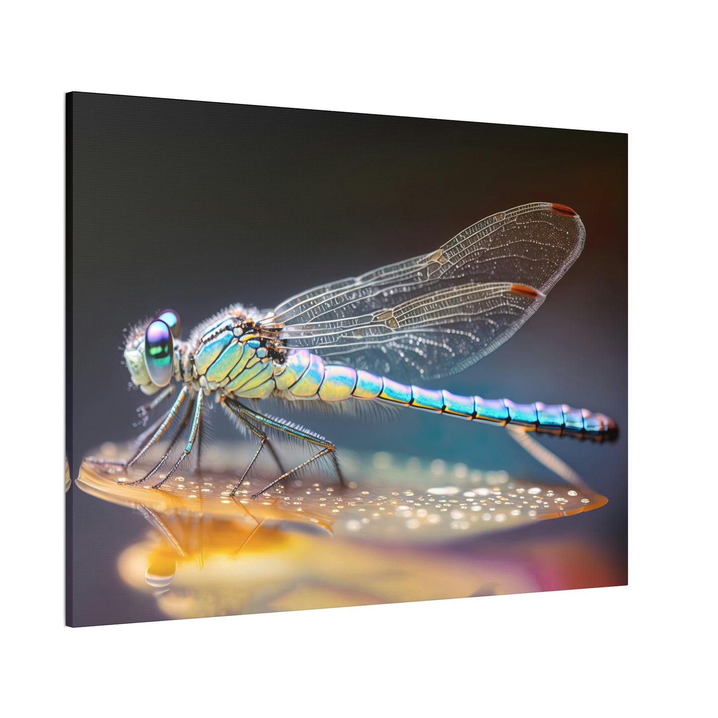 "Opal Dragonfly" Canvas Stretched, 0.75" - Print