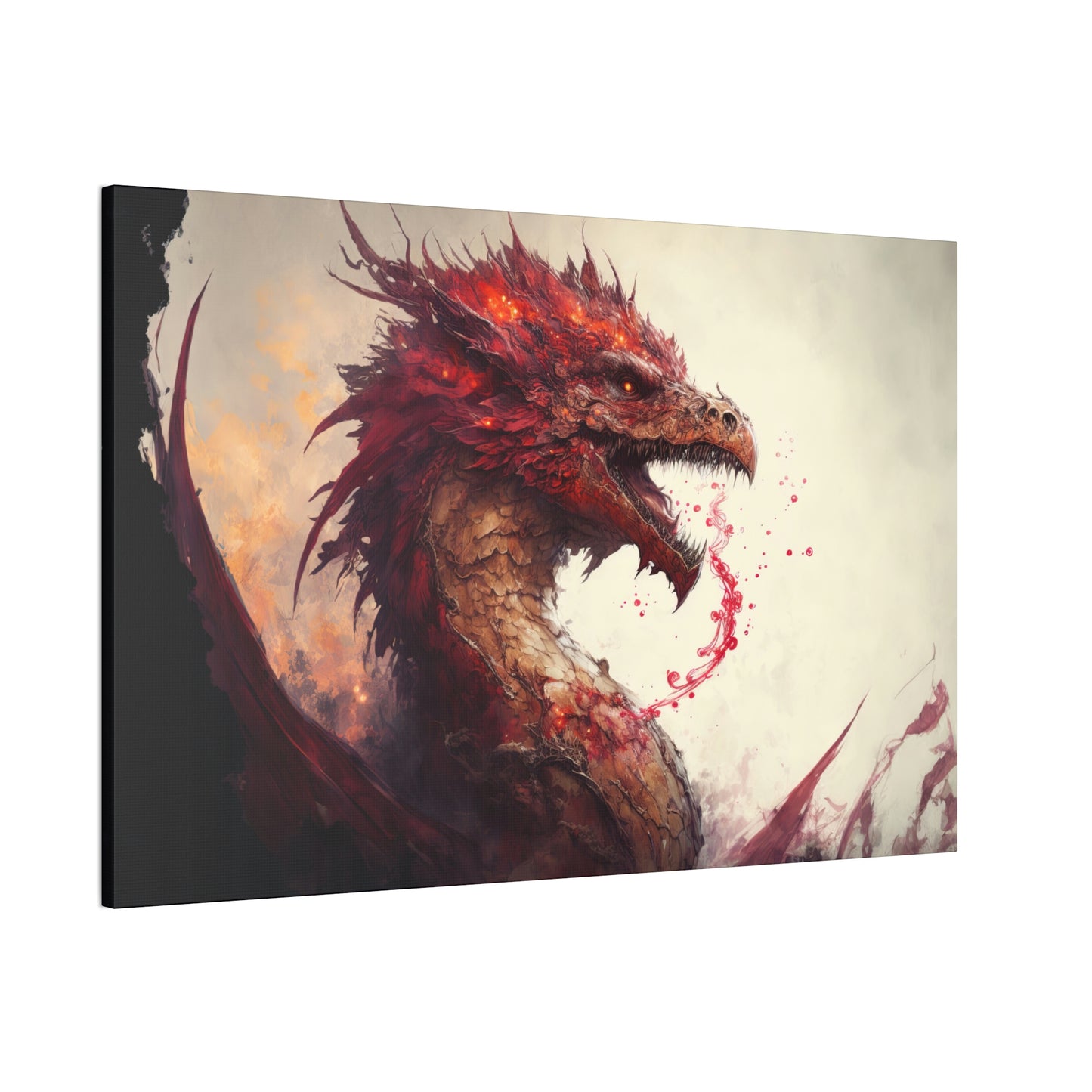 "Blood Dragon" Canvas Stretched, 0.75" - Print