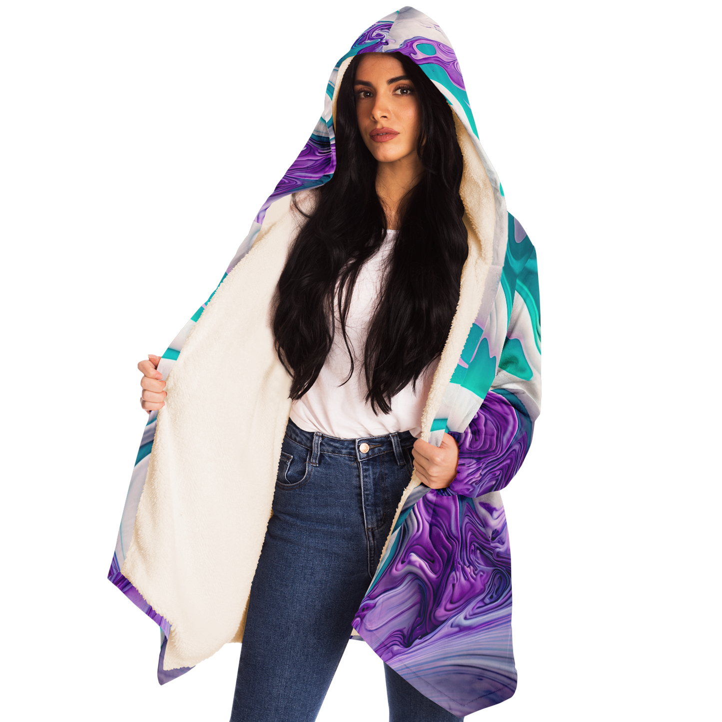 Marble Melt Microfleece Festival Cloak