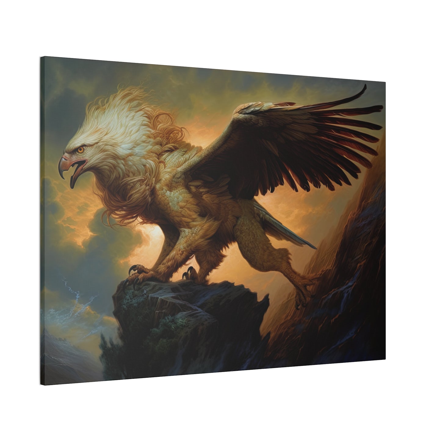 "Stalking Griffon" Canvas Stretched, 0.75" - Print