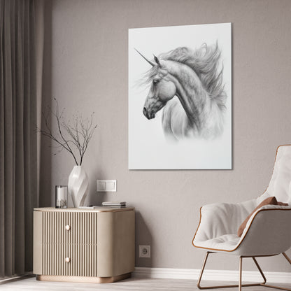 "Unicorn Sketch" Canvas Stretched, 0.75" - Print