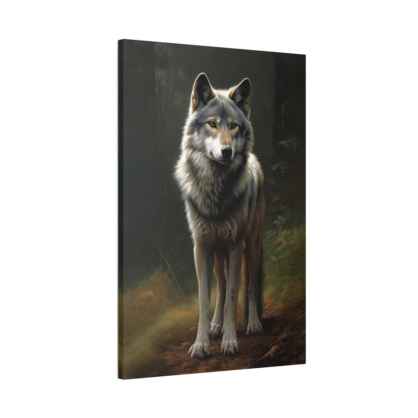 "Spirit Wolf" Canvas Stretched, 0.75" - Print