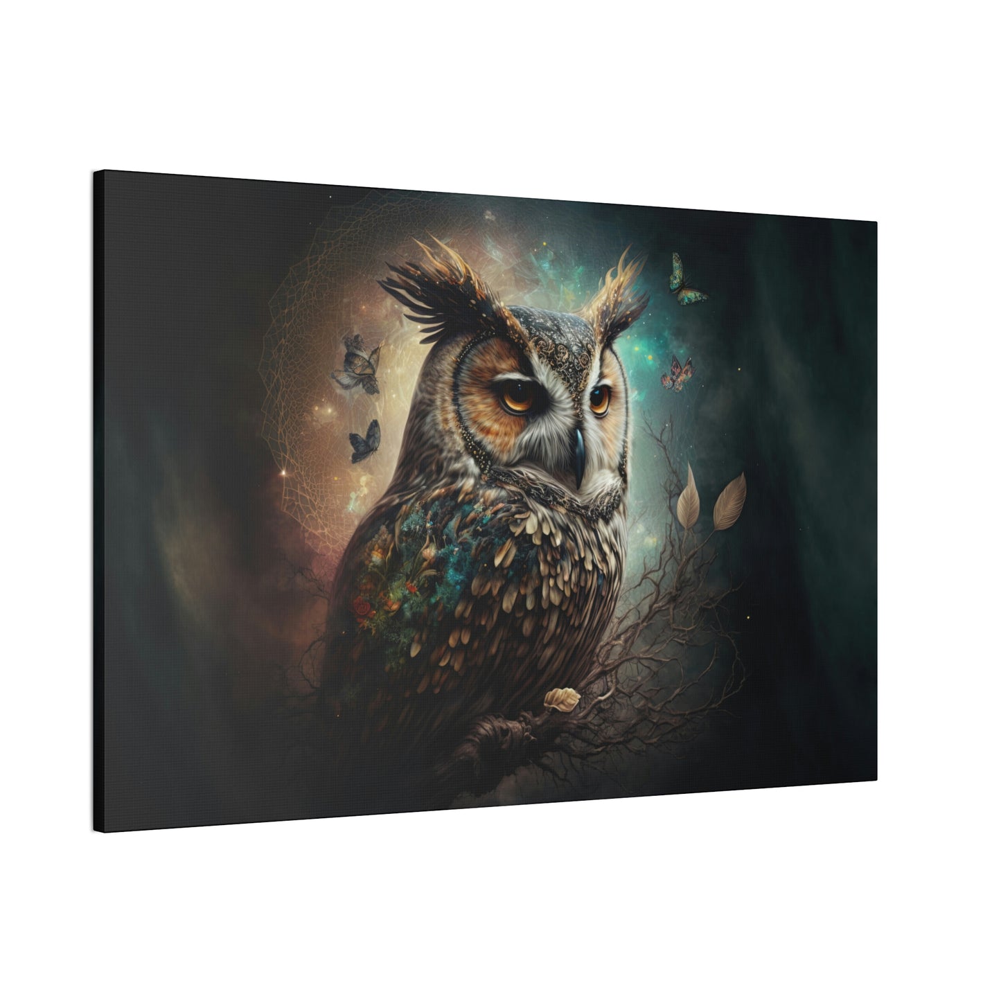 "Forest Spirit owl" Canvas Stretched, 0.75" - Print