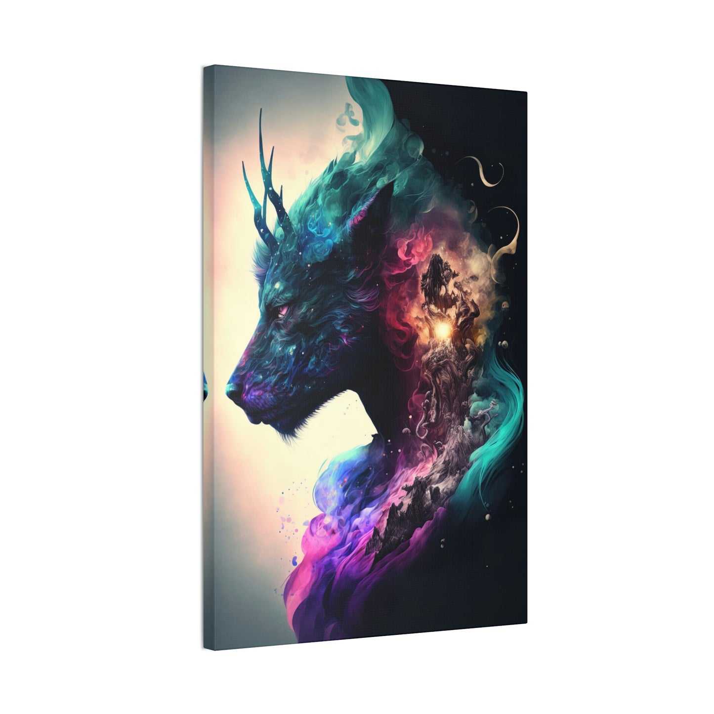 "Cervitaur Deity" Canvas Stretched, 0.75" - Print