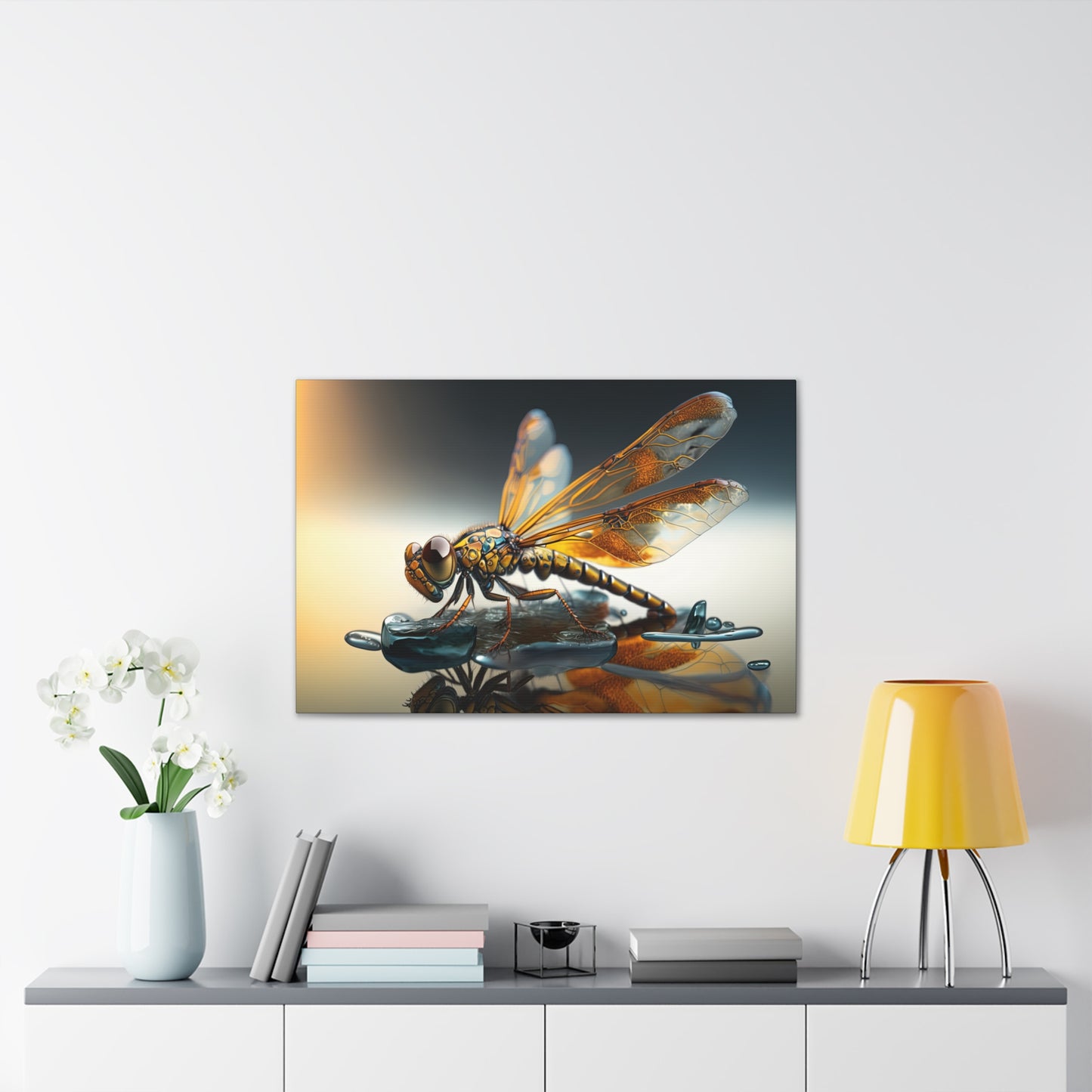 "Amber Dragonfly"  Canvas Stretched, 0.75" - Print