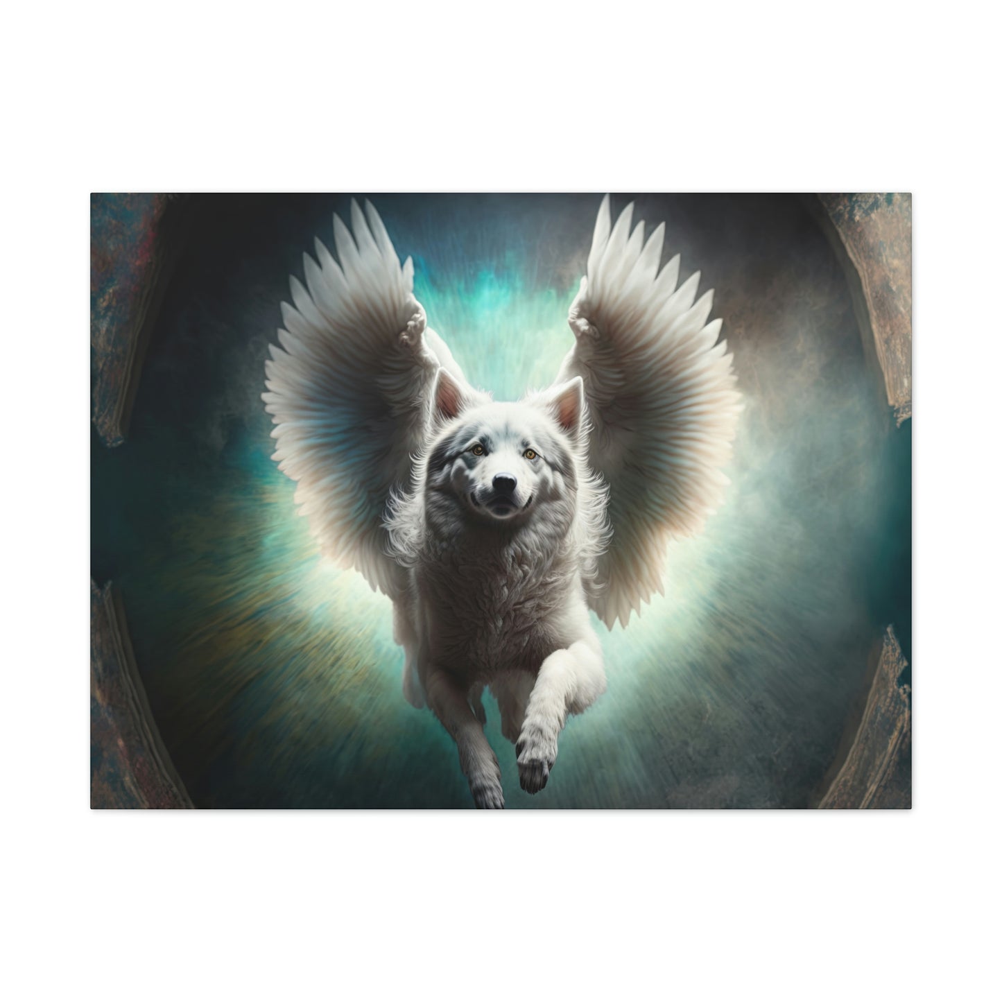 "Angel Dog" Canvas Stretched, 0.75" - Print