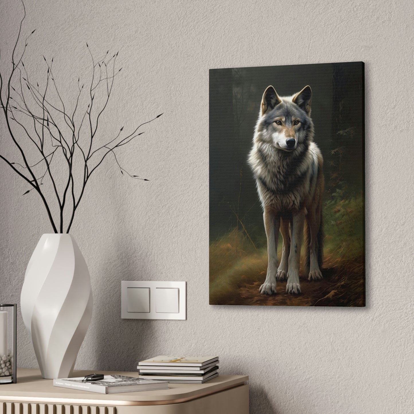 "Spirit Wolf" Canvas Stretched, 0.75" - Print