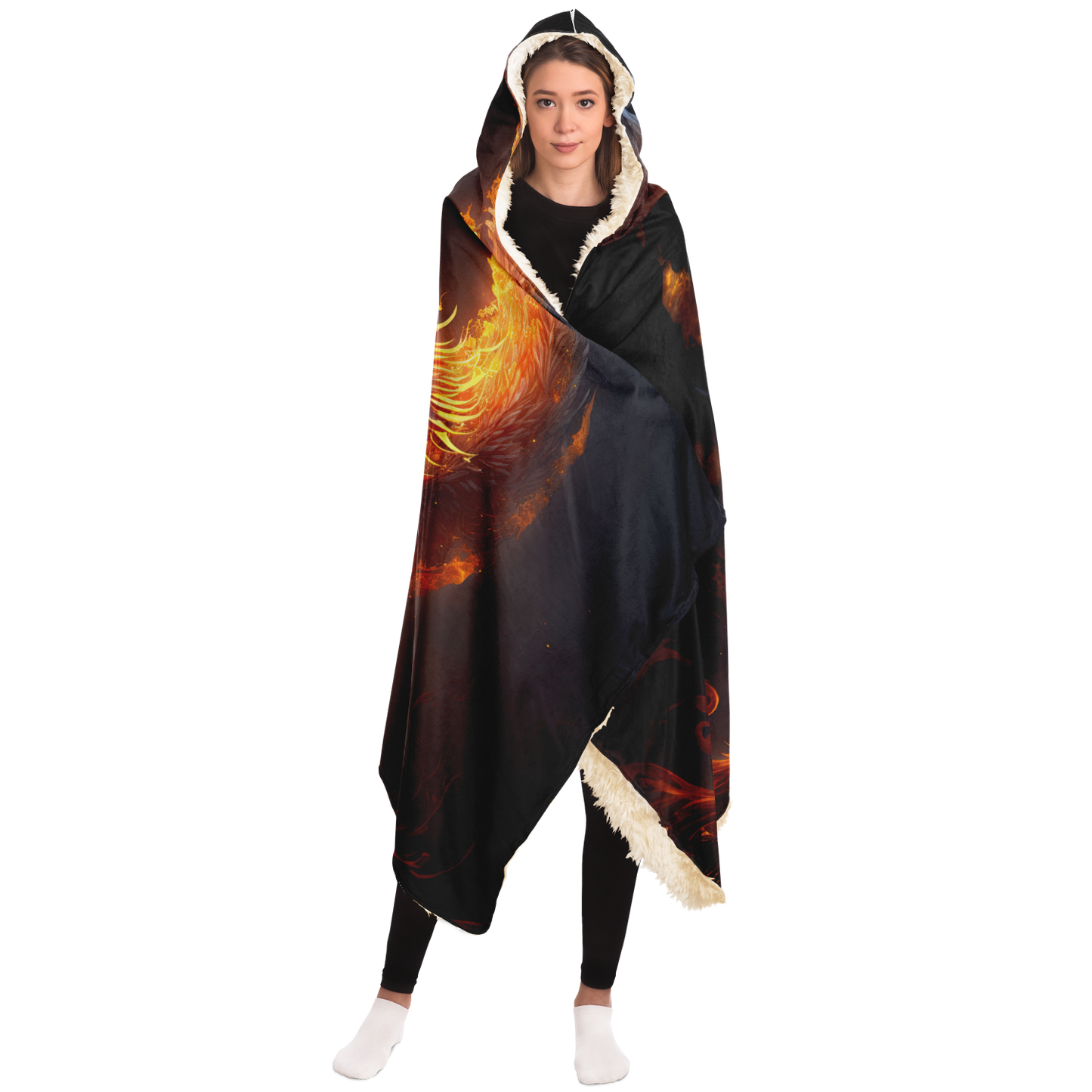 Fire Phoenix Hooded Blanket