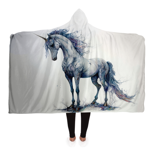 Rainbow Ink Unicorn Hooded Blanket