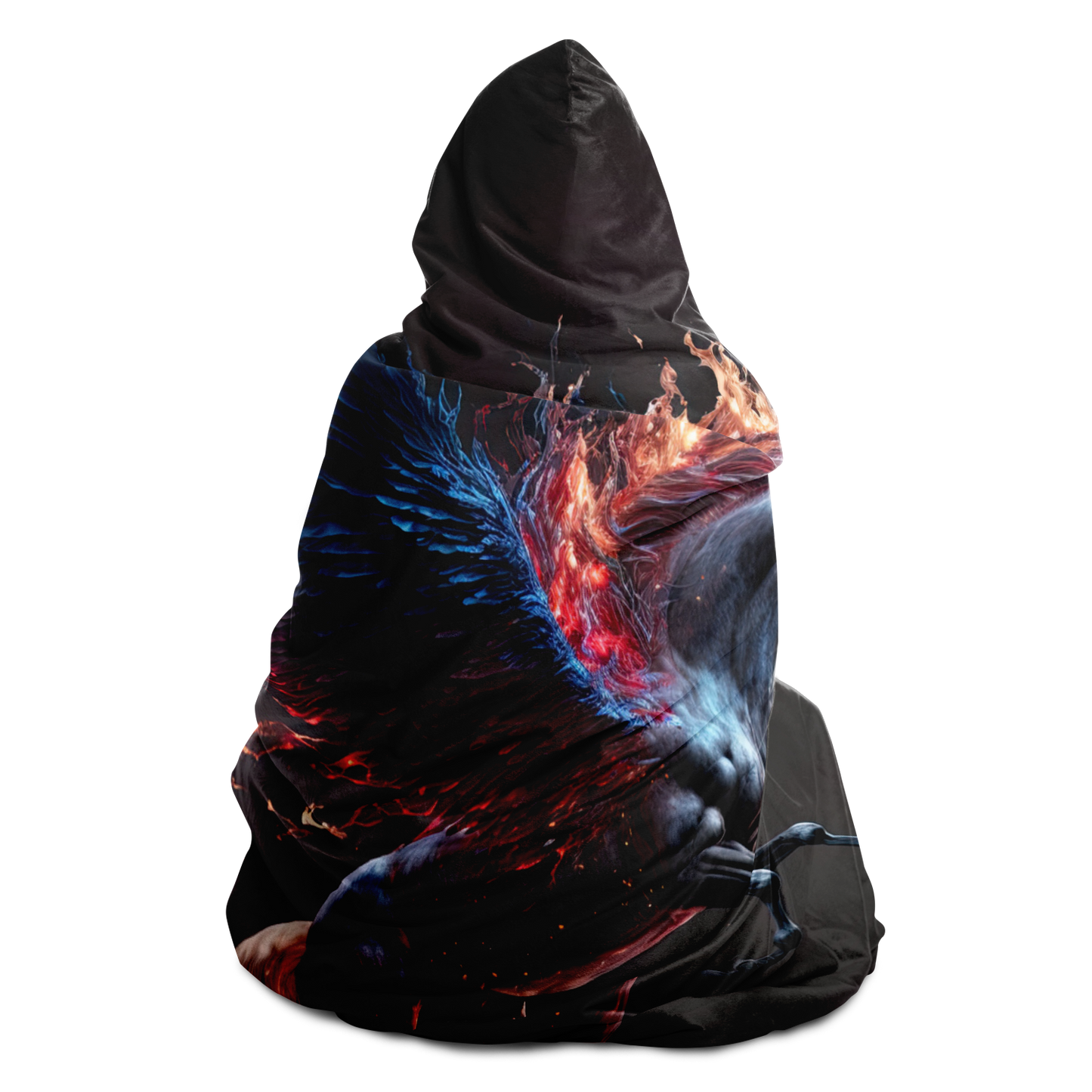 Fire Pegasus Hooded Blanket