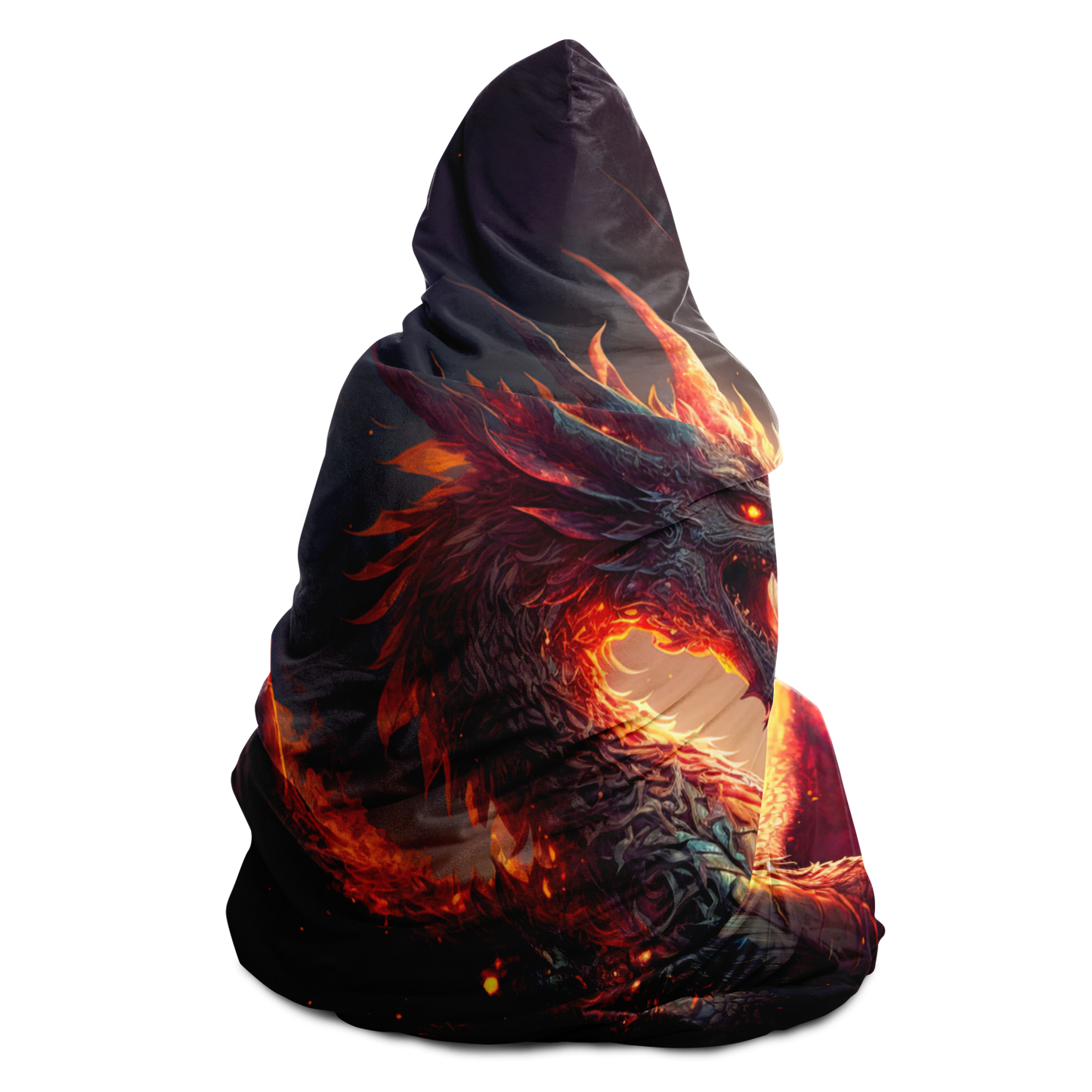 Fire Dragon Hooded Blanket