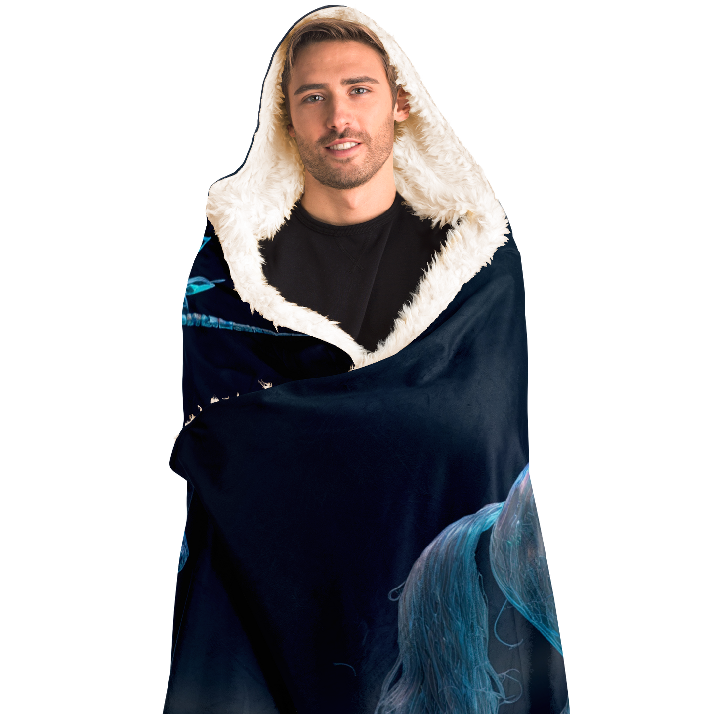 Glass unicorn Hooded Blanket