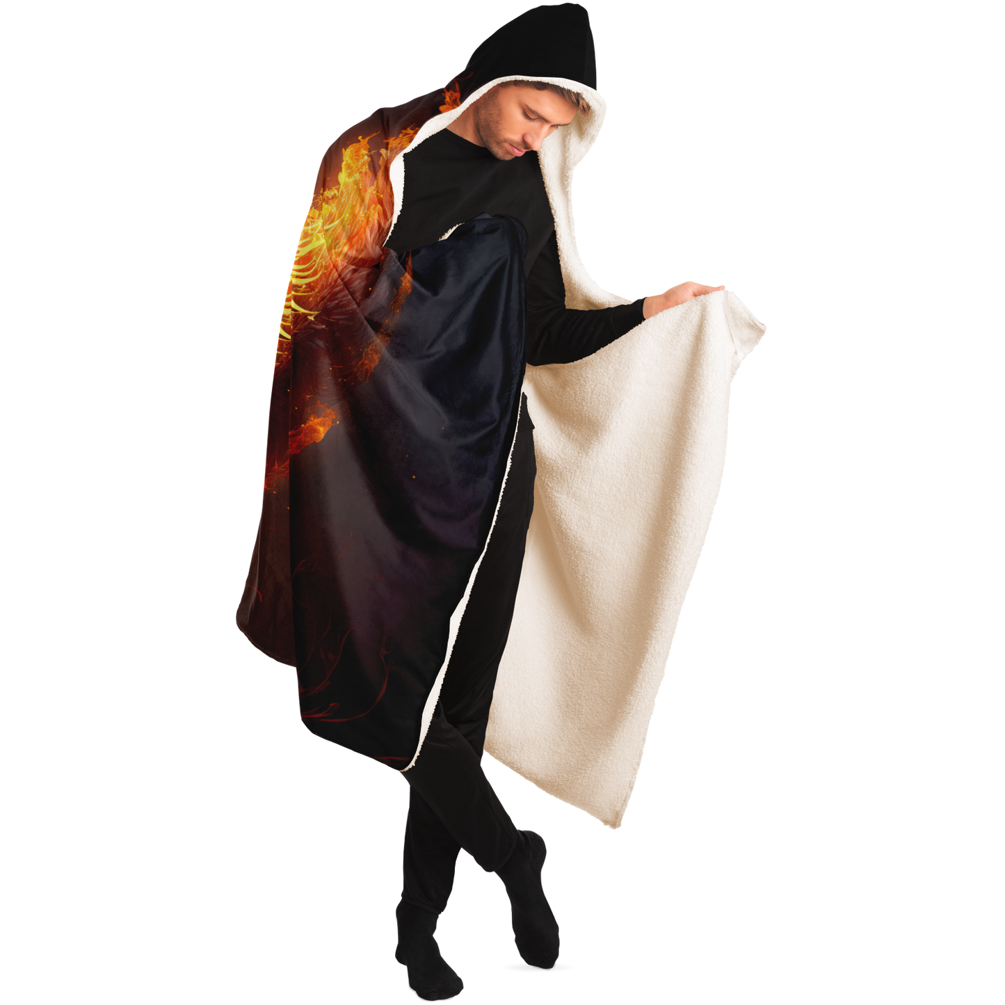 Fire Phoenix Hooded Blanket