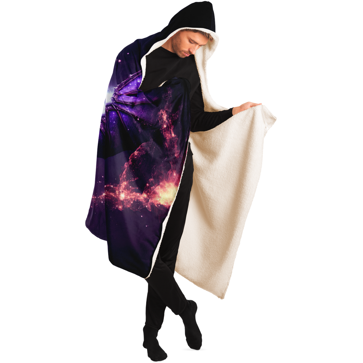 Midnight Dragon Hooded Blanket