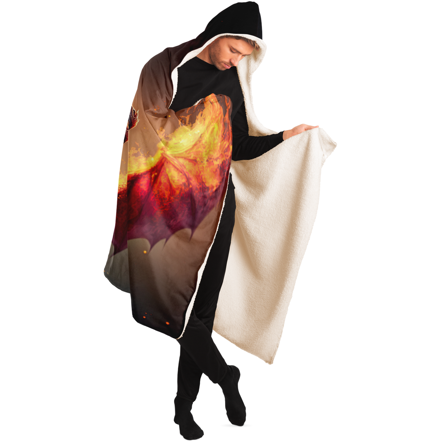 Fire Dragon Hooded Blanket